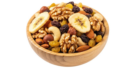Bowl of mixed nuts and dried fruits