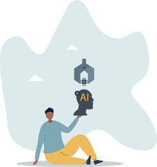 AI, Artificial Intelligence to think like human, machine learning technology to calculate and solve problem,life and employment of people.