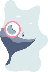 Run out of time, work deadline, time countdown or time management concept.life and employment of people.