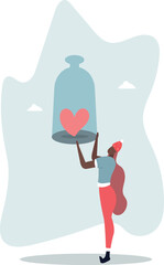 Life insurance family protection, guarding and security cover your love one, protect from illness, health or disease concept.life and employment of people.