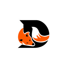 Fox Shape Letter D Logo.eps