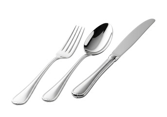 A fork, spoon, and knife