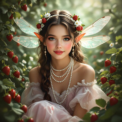 beautiful strawberry fairy