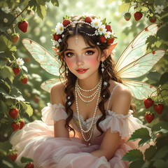 beautiful little strawberry fairy