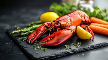 Lobster dish with vegetables