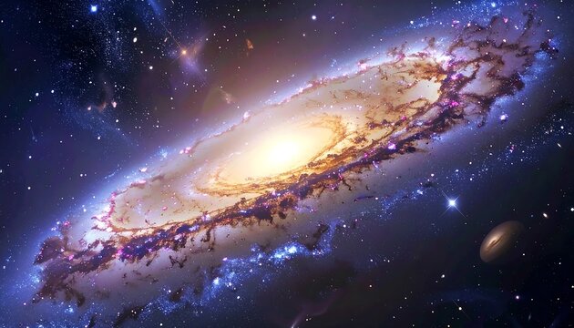 Spiral Galaxy - A Cosmic Dance of Stars and Dust.