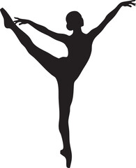 Elegant Silhouette of a Dancer in Motion A Graceful Artistic Illustration for Dance Enthusiasts and Performers