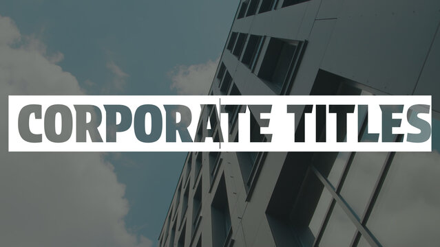 Corporate Titles | Professional and Minimal Motion Typography