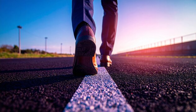 Polished leather reflects the office floor