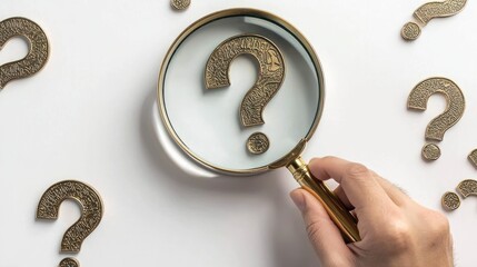 Magnifying question mark