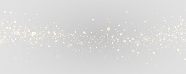 Christmas glowing bokeh confetti and sparkle overlay texture for your design. Sparkling magic dust particles. PNG.	