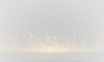 Christmas glowing bokeh confetti and sparkle overlay texture for your design. Sparkling magic dust particles. PNG.	
