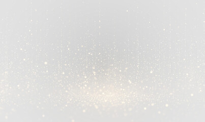 Golden glitter, bokeh sparkles, and radiant dust create a sparkling magical overlay. Transparent PNG vector perfect for holiday, Christmas, fantasy, luxury, and festive design projects.