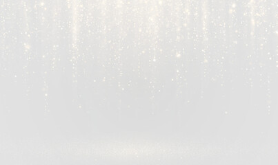 Soft twinkling gold dust and floating particles create a magical luminous overlay. Transparent PNG...