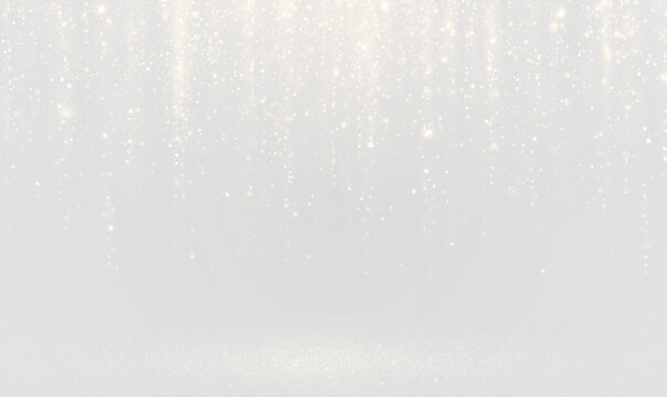 Soft twinkling gold dust and floating particles create a magical luminous overlay. Transparent PNG enhances Christmas, holiday, fantasy, and luxury-themed digital artwork.