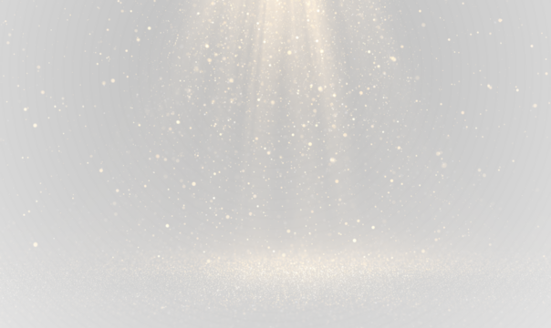 A glowing dust stream with tiny shimmering particles flows softly through the frame. This transparent PNG effect brings a luxurious, dreamy atmosphere to holiday artwork and fantasy visuals.