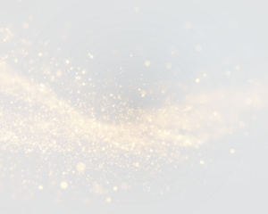 Floating golden glitter and radiant bokeh form a sparkling magic overlay. Perfect transparent PNG for Christmas, holiday, festive, fantasy, and luxury designs with elegant light effects.