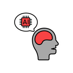 Icon a ai in finance, isolated against a clean background.