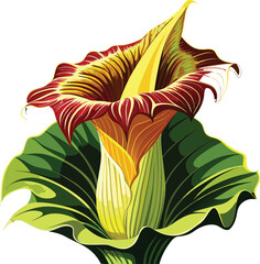 illustration of blooming Corpse Flower
