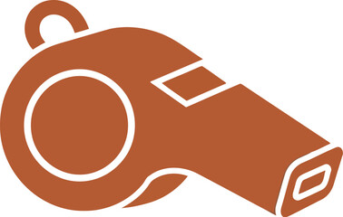 Sports referee whistle icon