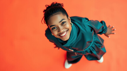 Joyful Portrait, Vibrant Color Scheme