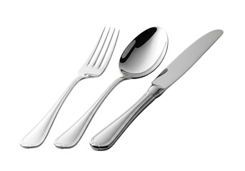 A fork, spoon, and knife