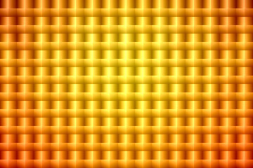 Illustration of geometric checkered pattern with a metallic sheen in warm orange and yellow gradient