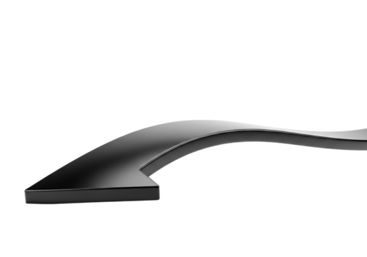 Modern black cabinet handle