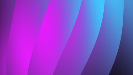 Vibrant Purple and Blue Neon Abstract Background with Dynamic Curved Gradient Stripes