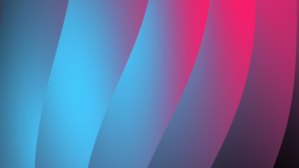 Striking Cyan and Magenta Abstract Background with Dynamic Curved Gradient Lines