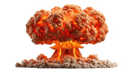 Explosive Force: Witness the raw, untamed power of a colossal explosion, a fiery spectacle of energy and devastation in the sky.