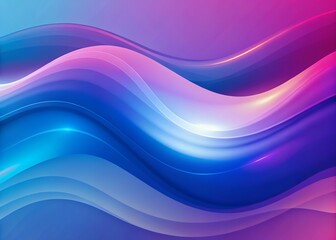 Naklejka premium Abstract swirling waves of vibrant blue pink and purple hues