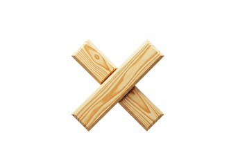 A clean wooden letter x