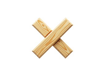 A clean wooden letter x