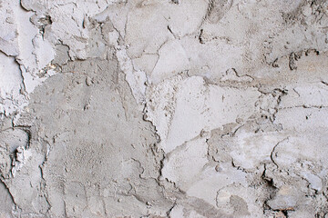 Gray putty background. Close up photo of concrete wall.