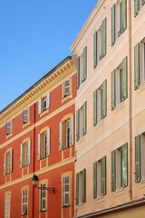Colorful Mediterranean Architecture in Menton, France