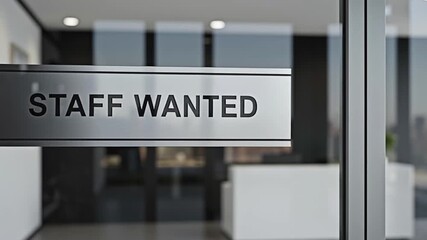A Staff Wanted sign for the concept of Employment opportunities.