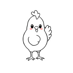 Adorable cartoon eyes and blush cheeks evoking cute character emotions, perfect for playful design elements and charming illustrations