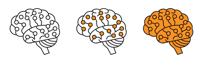 Creative Generative AI Logo Set Smart Search and Intelligence Concepts