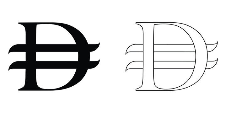 UAE Dirham Currency Icons Set  Official Symbol, Coins  Digital Finance Design.