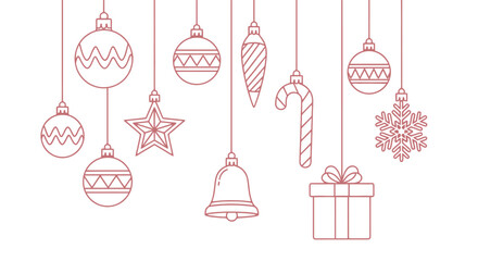 Clean Flat Design Christmas Icons &mdash; Bells, Candy Canes, Socks, and Stars