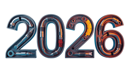 New Year 2026 Typography.