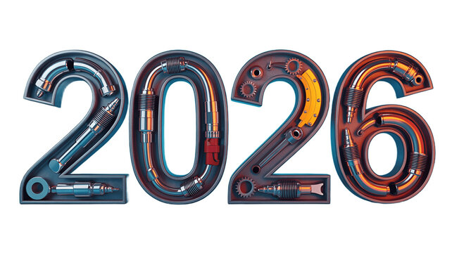 New Year 2026 Typography.