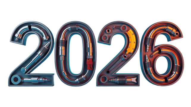 New Year 2026 Typography.