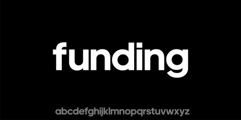 Funding logo with blue bars in the middle of the word.