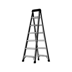 Extension ladder representing safety equipment, construction, home repair, and professional maintenance work.
