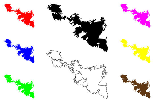 Zaria city (Federal Republic of Nigeria, Kaduna State) map vector illustration, scribble sketch Zazzau or Birnin Zariya map