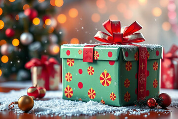 Nostalgic Christmas gift green box