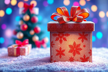 Nostalgic Christmas red gift box