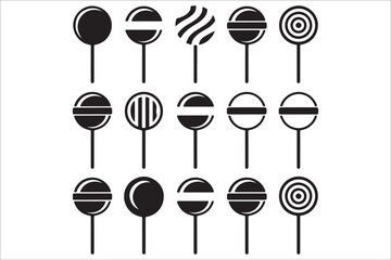 Sweet Lollipop Vector Collection Colorful Candy Illustrations Set